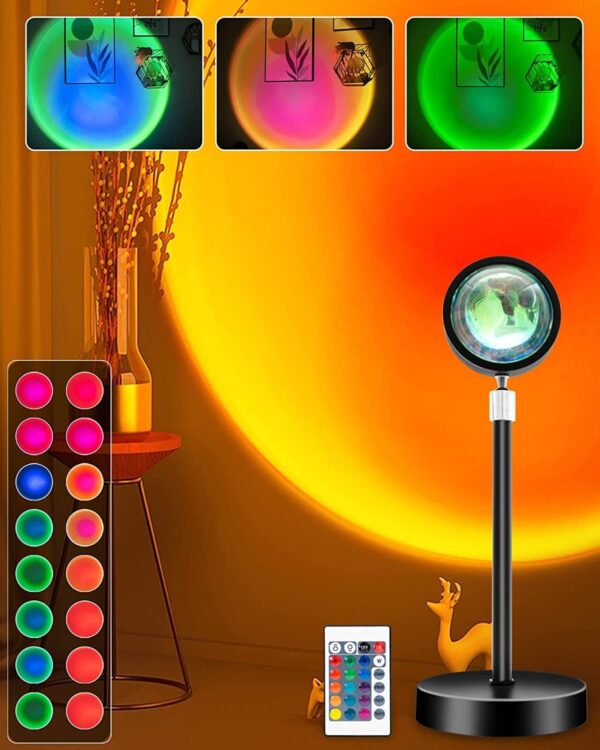 🌇 AMSO Sunset Lamp – Aesthetic LED Mood Light for Golden Hour Vibes | 360° Rotating Projection Lamp - Image 2